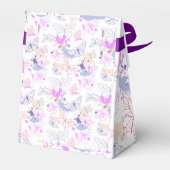 ガールズキュートピンクパープルバタフライ子供の誕生日 フェイバーボックス (裏面サイド)