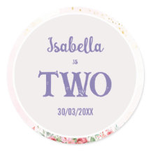 ガールズキュートピンクパープルバタフライ子供の誕生日