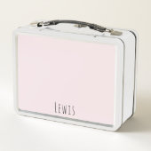 ガールズキュートピンクファームトラクターキッズスクール メタルランチボックス (裏面)