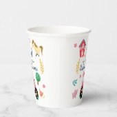 ガールズキュートピンクファームトラクターベビーシャワー 紙コップ (右)