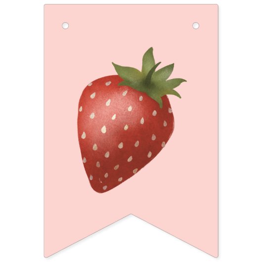 ガールズキュートピンクベリーファースト誕生日 バンティングフラッグ (第1の旗)