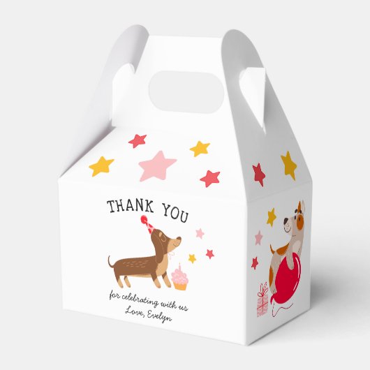 ガールズキュートピンク誕生日パウィドッグ フェイバーボックス (正面サイド)