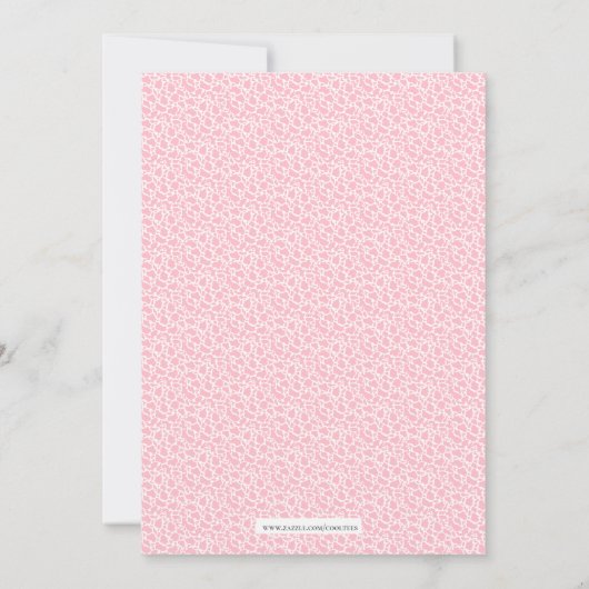 ガールズキュートファームピンクカウベビーシャワー招待状 招待状 (裏面)