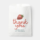 ガールズキュートベリー最初の子供たち1st誕生日のお願い フェイバーバッグ (正面)