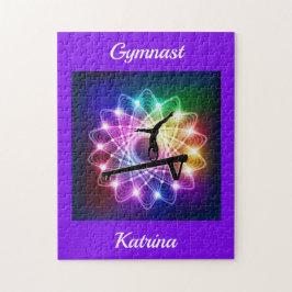 ガールズギムナストバランスビームパーソナライズされた ジグソーパズル