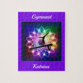 ガールズギムナストバランスビームパーソナライズされた ジグソーパズル