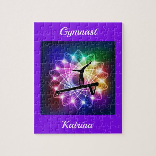 ガールズギムナストバランスビームパーソナライズされた ジグソーパズル (縦)