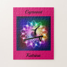 ガールズギムナストバランスビームパーソナライズされた ジグソーパズル