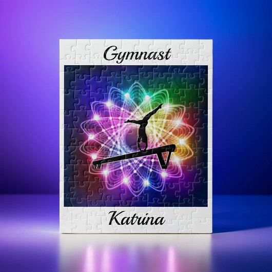 ガールズギムナストバランスビームパーソナライズされた ジグソーパズル