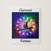 ガールズギムナストバランスビームパーソナライズされた ジグソーパズル (縦)