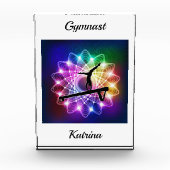 ガールズギムナストバランスビームパーソナライズされた フォトブロック (正面)