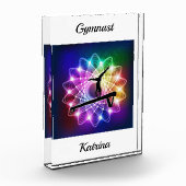 ガールズギムナストバランスビームパーソナライズされた フォトブロック (左)