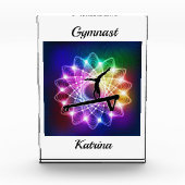 ガールズギムナストバランスビームパーソナライズされた フォトブロック (正面)