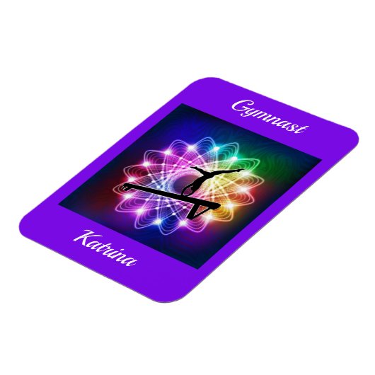 ガールズギムナストバランスビームパーソナライズされた マグネット (左側)