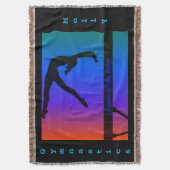 ガールズクイーンズオブザビーム体操ブランケット スローブランケット (正面縦)