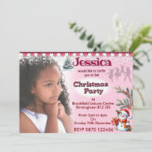 ガールズクリスマスパーティーフォト招待状 招待状 (スタンド正面)
