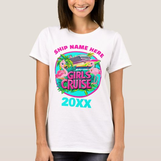 ガールズクルーズフラミンゴTシャツ Tシャツ (正面)