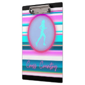 ガールズクロスカントリーランニングズのストライプ クリップボード (左)