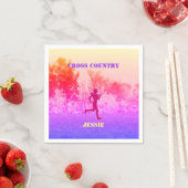 ガールズクロスカントリーランニングズレインボー スタンダードカクテルナプキン (インサイチュ)