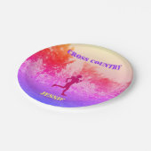 ガールズクロスカントリーランニングズレインボー ペーパープレート (アングル)