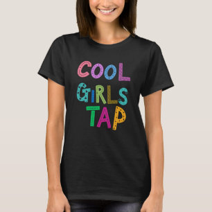 ガールズクールタップダンスダンサーウォメンズキッズ Tシャツ
