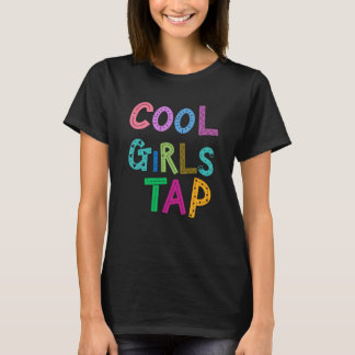 ガールズクールタップダンスダンサーウォメンズキッズ Tシャツ
