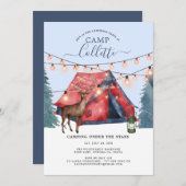 ガールズグランプキャンピングバースデーパーティー招待 招待状 (正面/裏面)