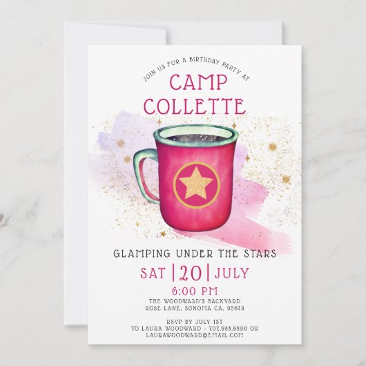 ガールズグランプキャンプ誕生日アンダーザスターズI 招待状 (正面)