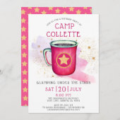 ガールズグランプキャンプ誕生日アンダーザスターズI 招待状 (正面/裏面)