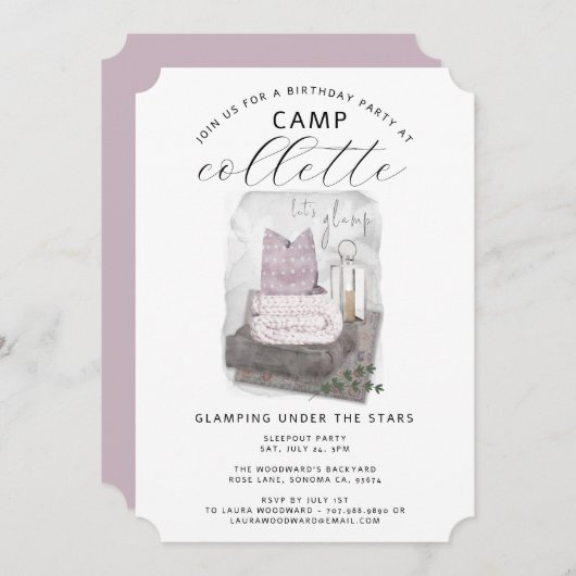 ガールズグランプバースデーパーティコージー 招待状 (正面/裏面)