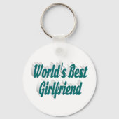 ガールズグリーンタイポグラフィ キーホルダー (正面)