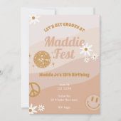 ガールズグルーヴィフェスティバルビベス誕生日招待状 招待状 (正面)