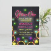 ガールズグローインザダーク誕生日招待状 招待状 (スタンド正面)