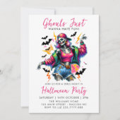 ガールズグールズナイトアウトアダルトハローウィンパーティ 招待状 (正面)