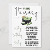 ガールズゲタウェイ、スパ、バチェロレッテ週末パーティー 招待状 (裏面)