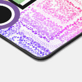 ガールズゲームルームピンク紫の丸の星 デスクマット (コーナー)