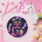 ガールズゲーム&アーケード誕生日 ペーパープレート (パーティー)