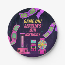 ガールズゲーム&アーケード誕生日 ペーパープレート
