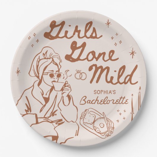 ガールズゴングマイルドバチェロレッテデコル ペーパープレート (正面)