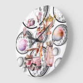 ガールズゴーフ ラージ壁時計 (傾斜)