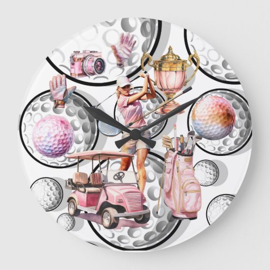 ガールズゴーフ ラージ壁時計 (正面)