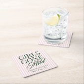 ガールズゴーミラルパジャマスパバチェロレッテ週末 スクエアペーパーコースター (インサイチュ)