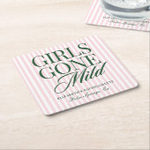 ガールズゴーミラルパジャマスパバチェロレッテ週末 スクエアペーパーコースター (アングル)