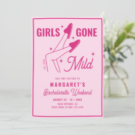 ガールズゴーンマイルドピンクバチェロレッテ週末スパ 招待状