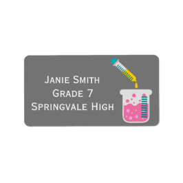 ガールズサイエンスかわいい名前の本ラベル ラベル