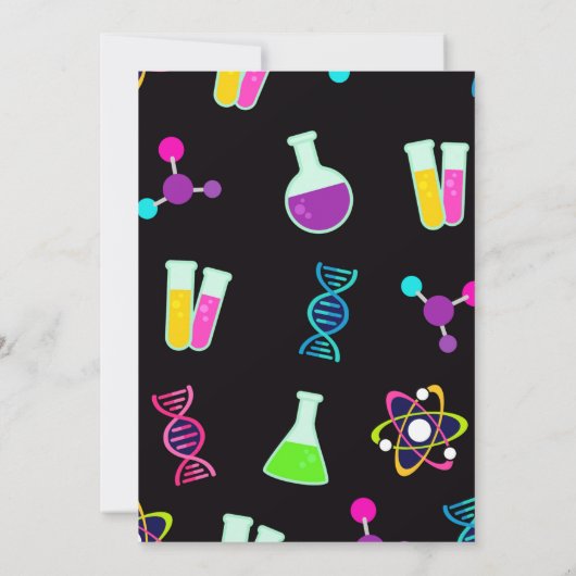ガールズサイエンスラボサイエンティストパーティー誕生日 招待状 (裏面)
