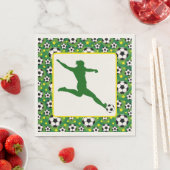 ガールズサッカーパーティー紙プレート スタンダードランチョンナプキン (インサイチュ)