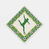 ガールズサッカーパーティー紙プレート スタンダードランチョンナプキン (角)