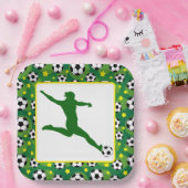 ガールズサッカーパーティー紙プレート ペーパープレート (パーティー)