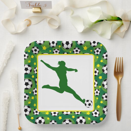 ガールズサッカーパーティー紙プレート ペーパープレート (ウェディング)